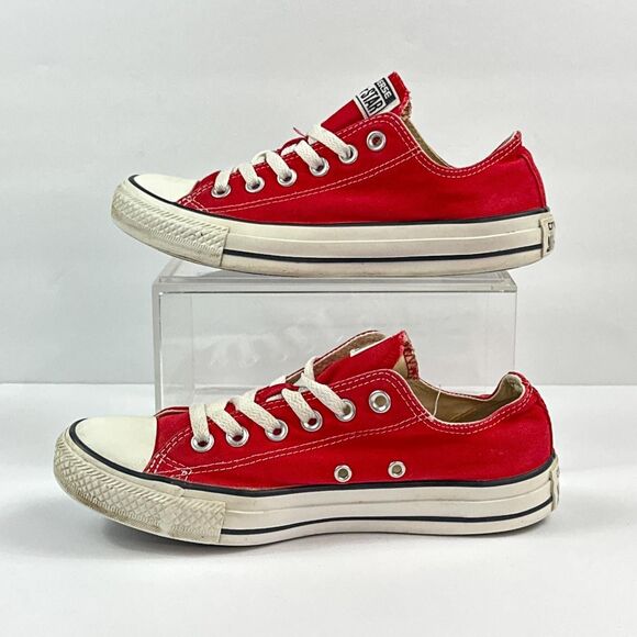 Converse Chuck Taylor All Star Shoes Womens 7 Mens 5 Red Low Top Sneakers Street - Picture 3 of 10